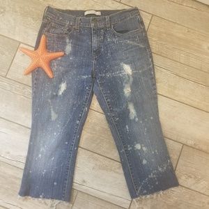 Custom bleach splattered capris